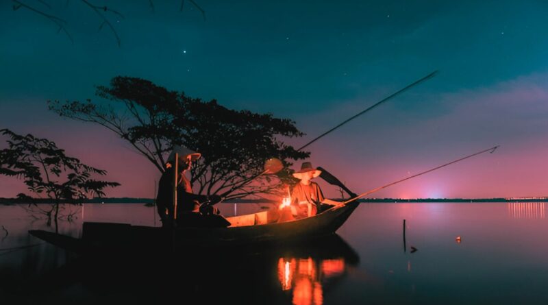 pesca noturna Guiné Equatorial