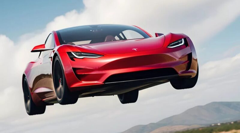 Tesla Roadster volant