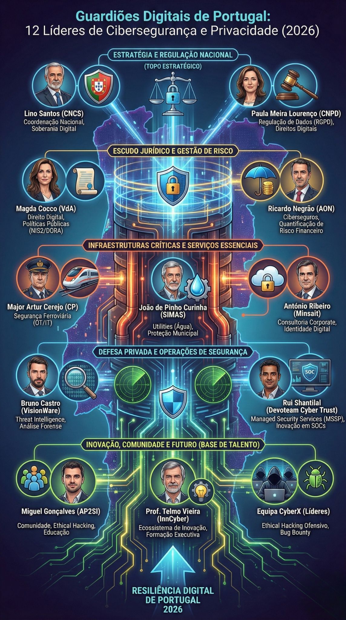 Líderes de Cibersegurança e Privacidade de Dados em Portugal