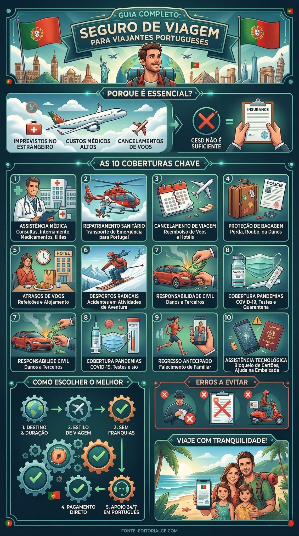 seguro de viagem para viajantes portugueses