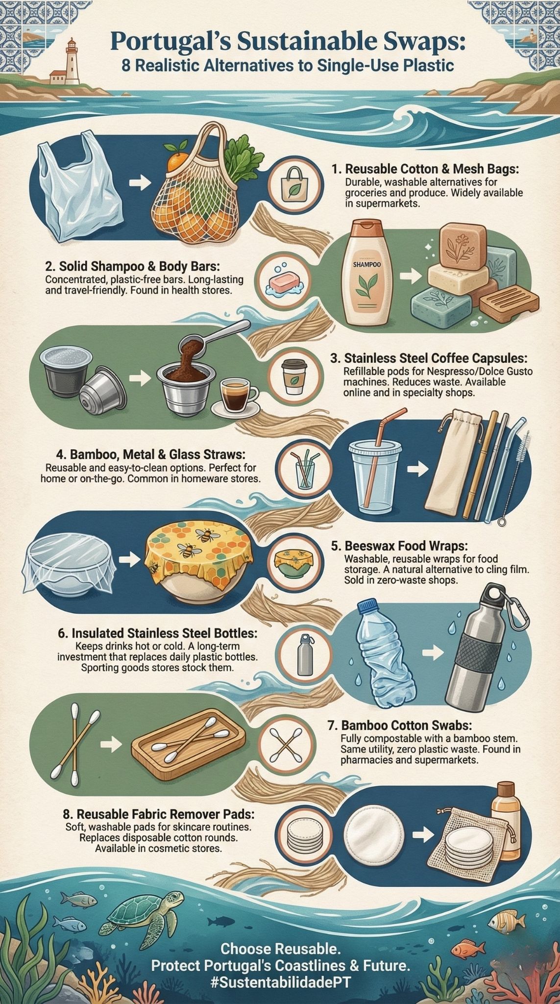 alternativas ao plástico de uso único em Portugal