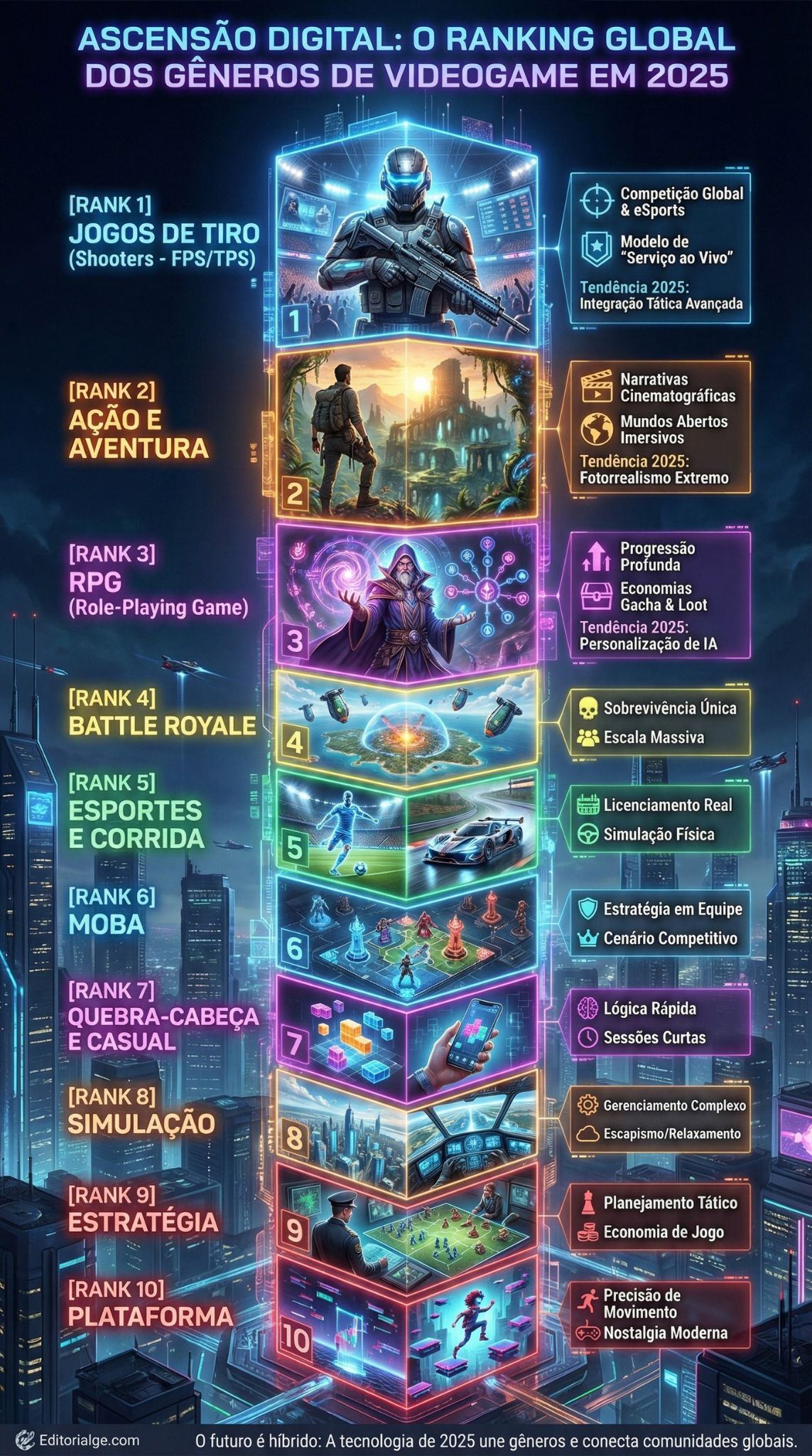 gêneros de videogame populares