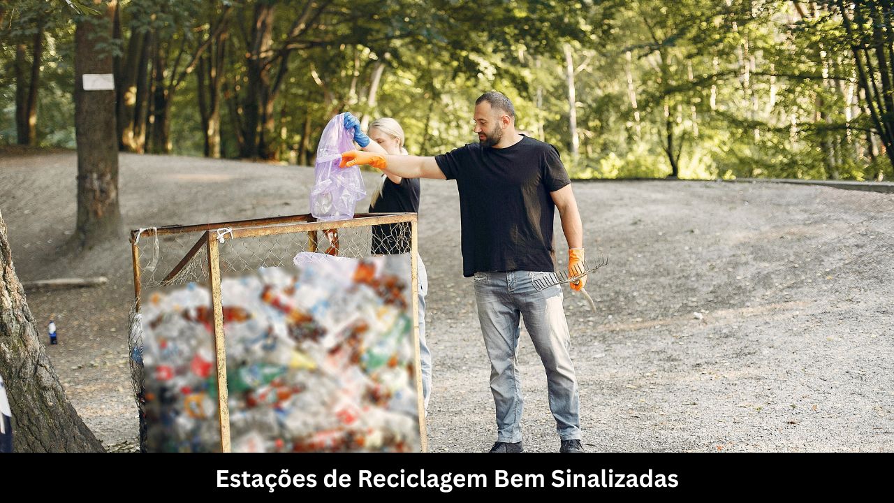 Estações de Reciclagem Bem Sinalizadas