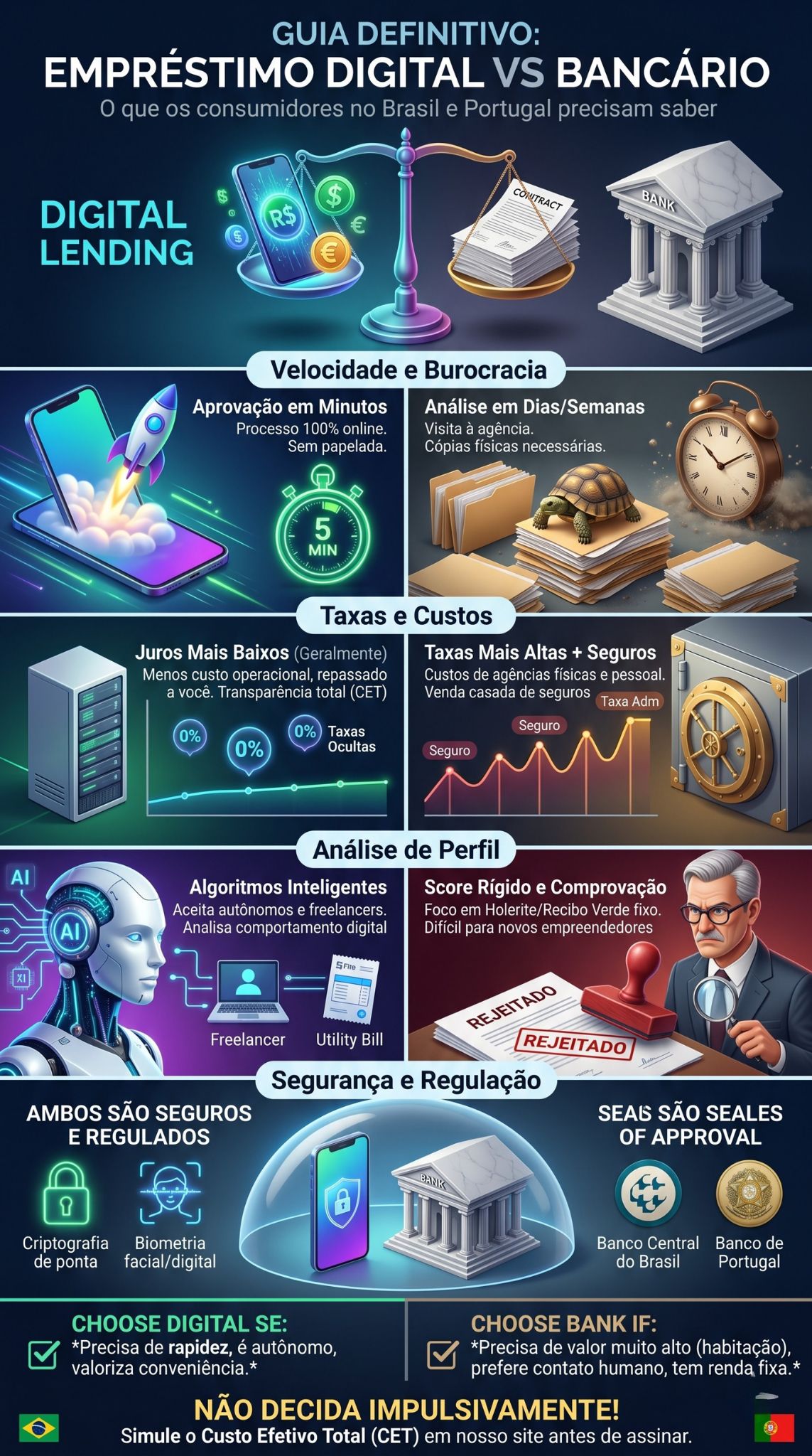 empréstimo digital vs crédito bancário