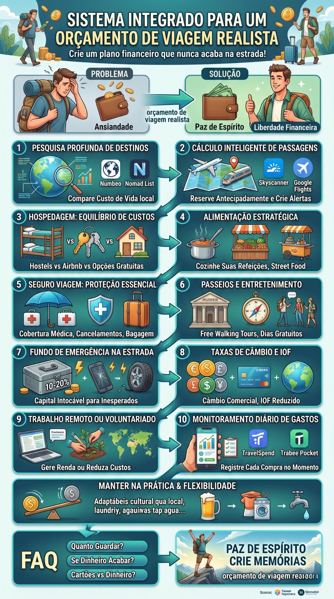 orçamento de viagem realista