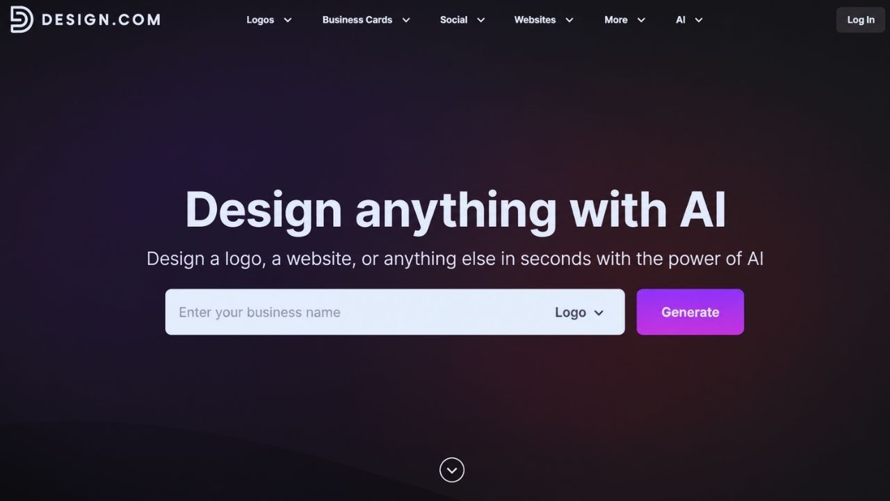 Melhor para pequenas empresas → Design.com