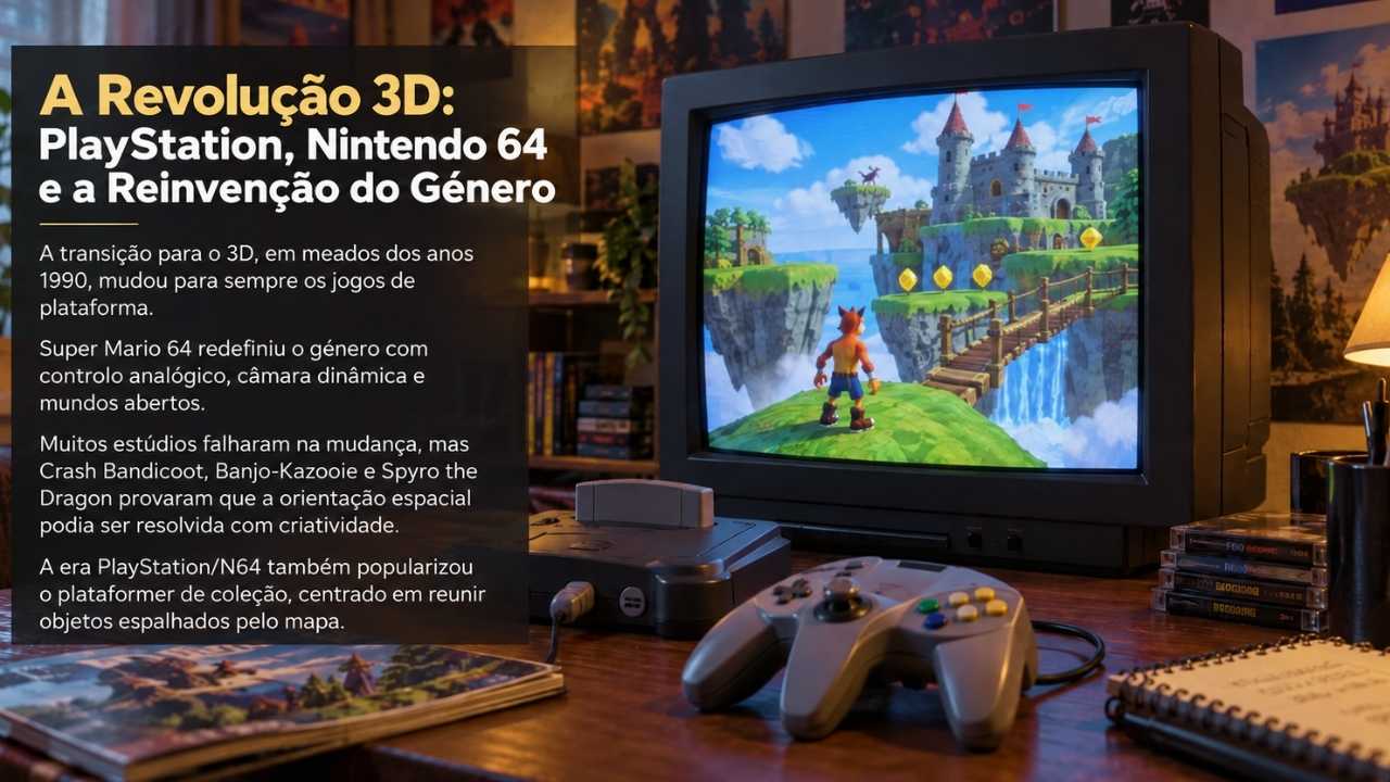 A Revolução 3D: PlayStation, Nintendo 64 e a Reinvenção do Género