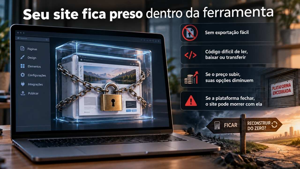 Seu site fica preso dentro da ferramenta