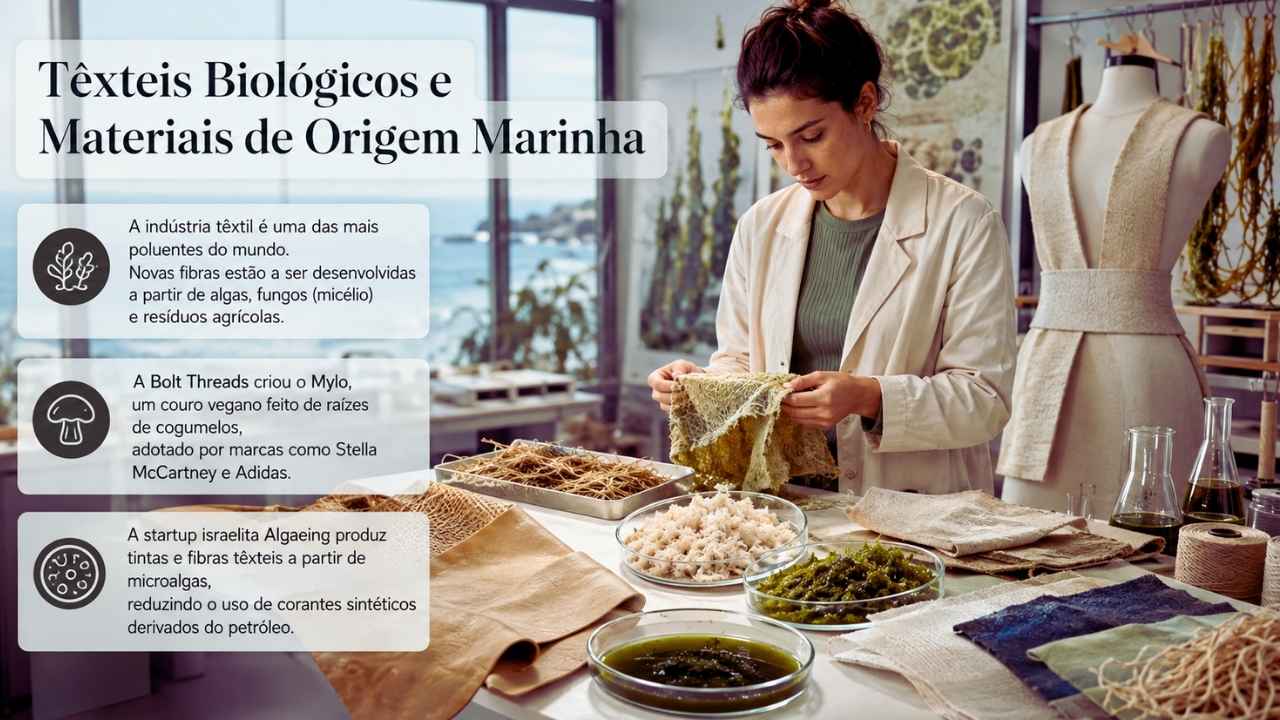 Têxteis Biológicos e Materiais de Origem Marinha