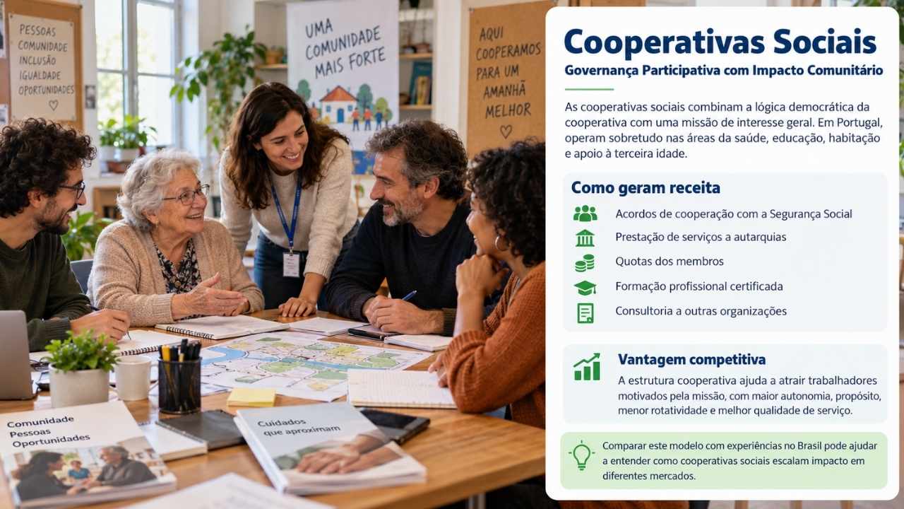 Cooperativas Sociais, Governança Participativa com Impacto Comunitário
